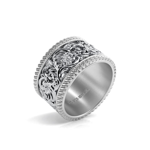 Lace Design Spinner Band Ring