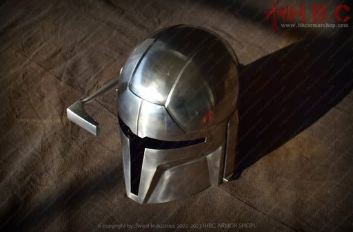 Casco de acero Mandalorian, casco mandaloriano de Boba Fett de Star Wars,  casco de acero mandaloriano