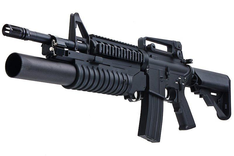 E C M4 Ris Aeg Airsoft Rifle With M3 Grenade Launcher Qd 1 5 Gearbo Ehobbyasia