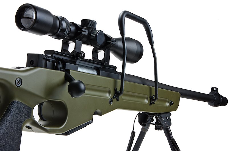 L96 : Airsoft sniper L96 OD (MB01C) + scope and bipod - OD