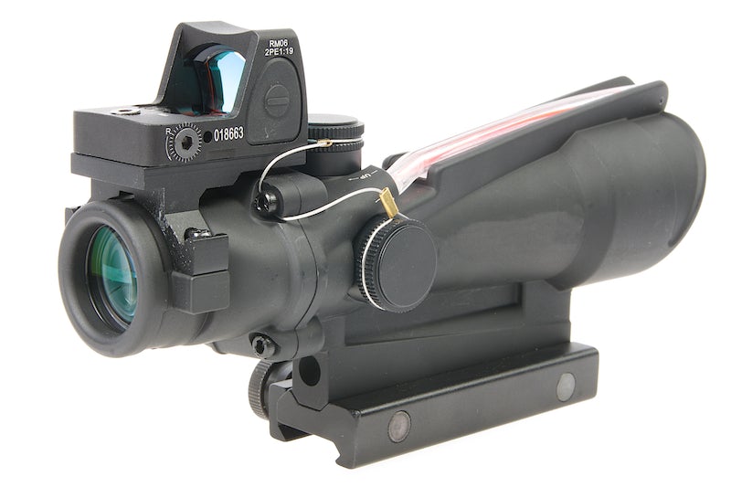 Arrow Optics TA11D 3.5x32 Fiber Illuminated Red Crosshair ACOG Scope ...