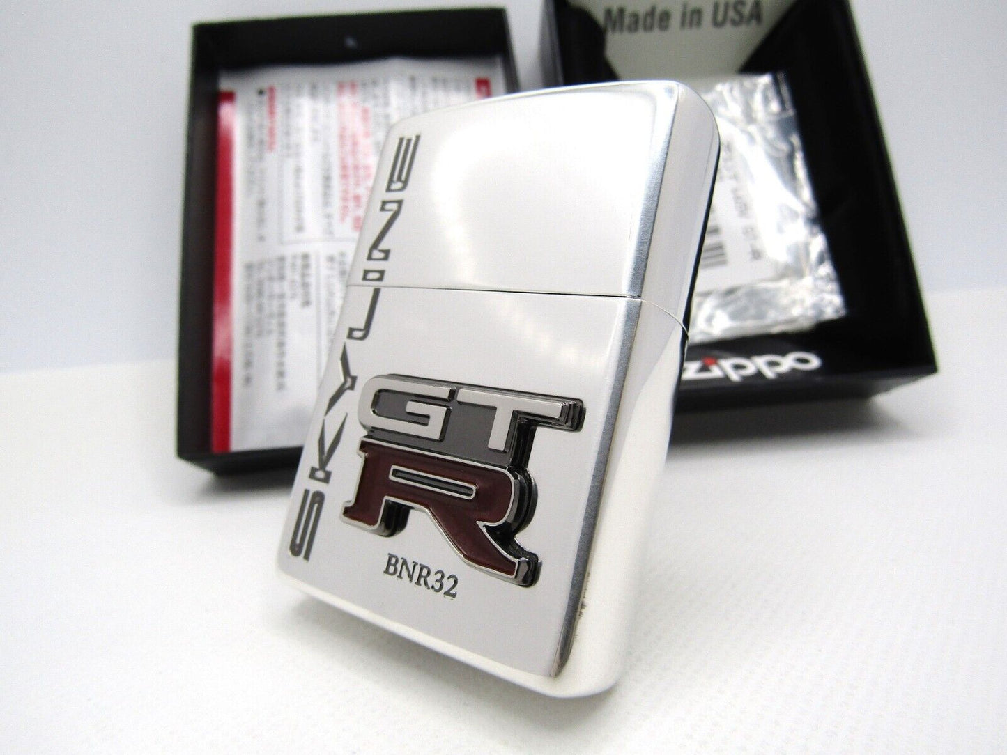 Nissan Skyline GT-R GTR BNR32 Metal ZIPPO MIB Rare – Flameworks