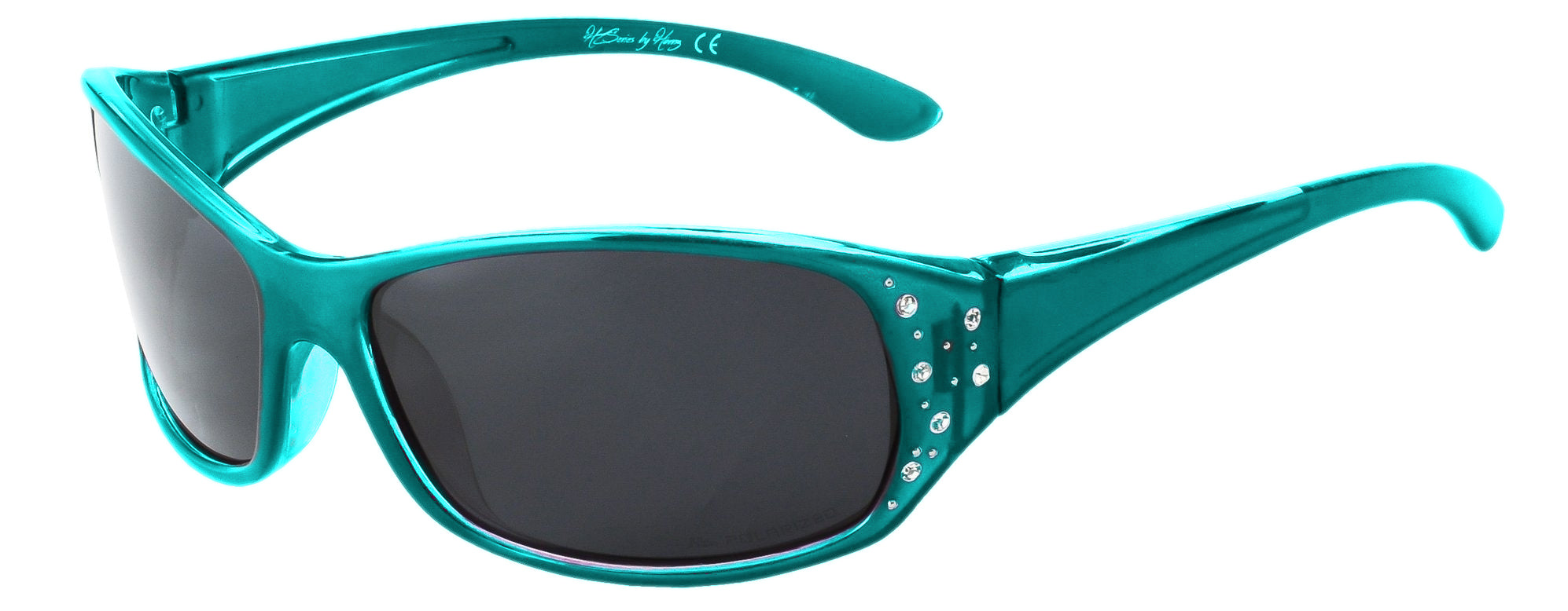 Polarized Sunglasses For Women Tropical Teal Frame Dark Smoke Lens Hz Series Elettra 