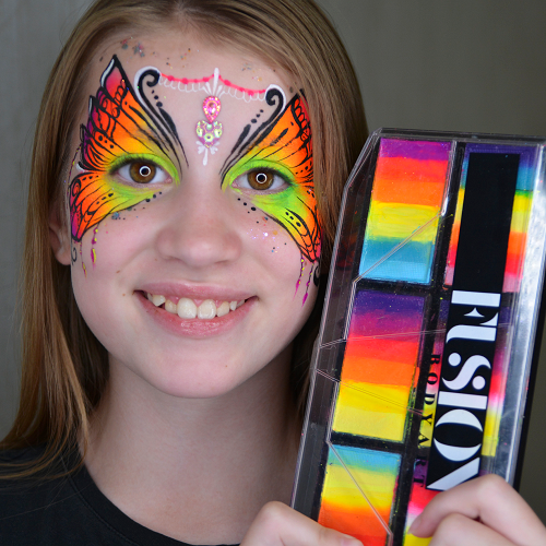 Rainbow Butterfly Face Paint Tutorial: Step by Step