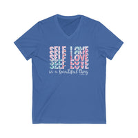 Self-Love Jersey Short Sleeve V-Neck Tee