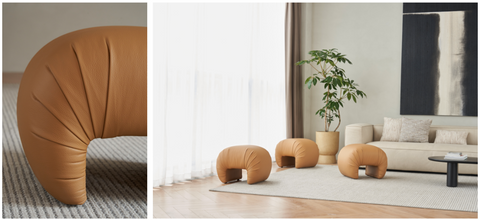 Crescent Pouf: A Whimsical and Multi-functional Accent