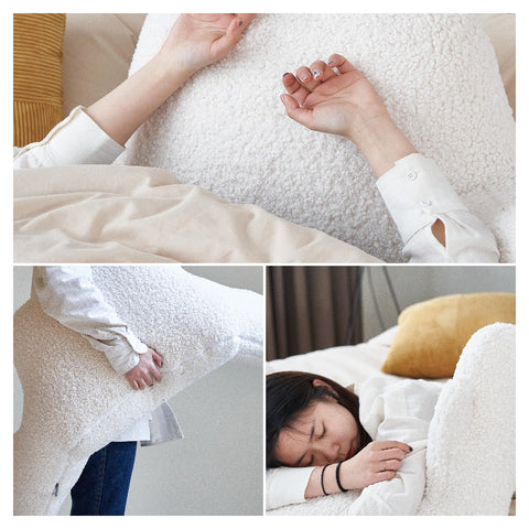 Various usage postures  It can be used as lumbar support, side lying, pillow, or lying pillow.