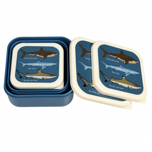Snackdoosjes - set van 3 - Sharks