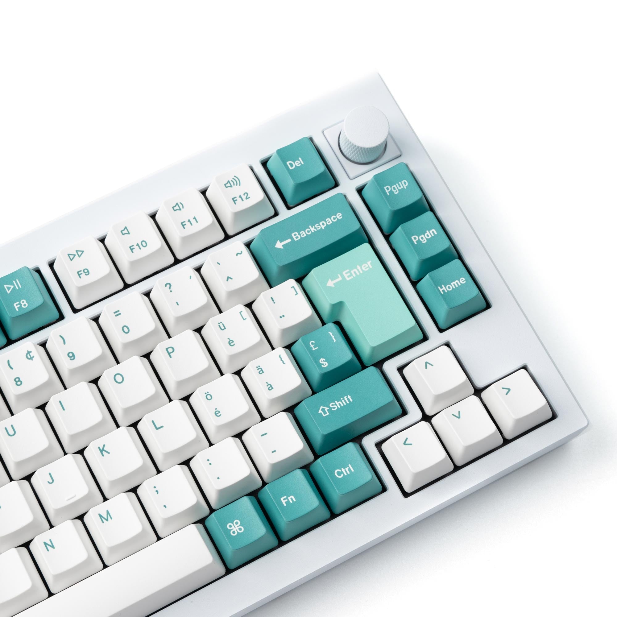 ISO OEM Dye Sub PBT Full Set Keycap Set-White Mint