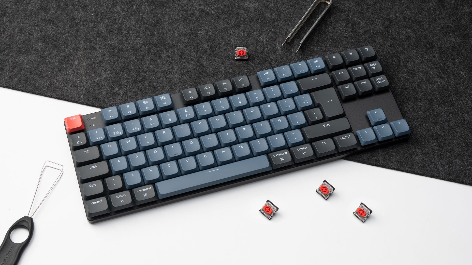 Keychron K1 Pro QMK/VIA Low-Profile Ultra-Slim Wireless Mechanical Keyboard ISO Layout