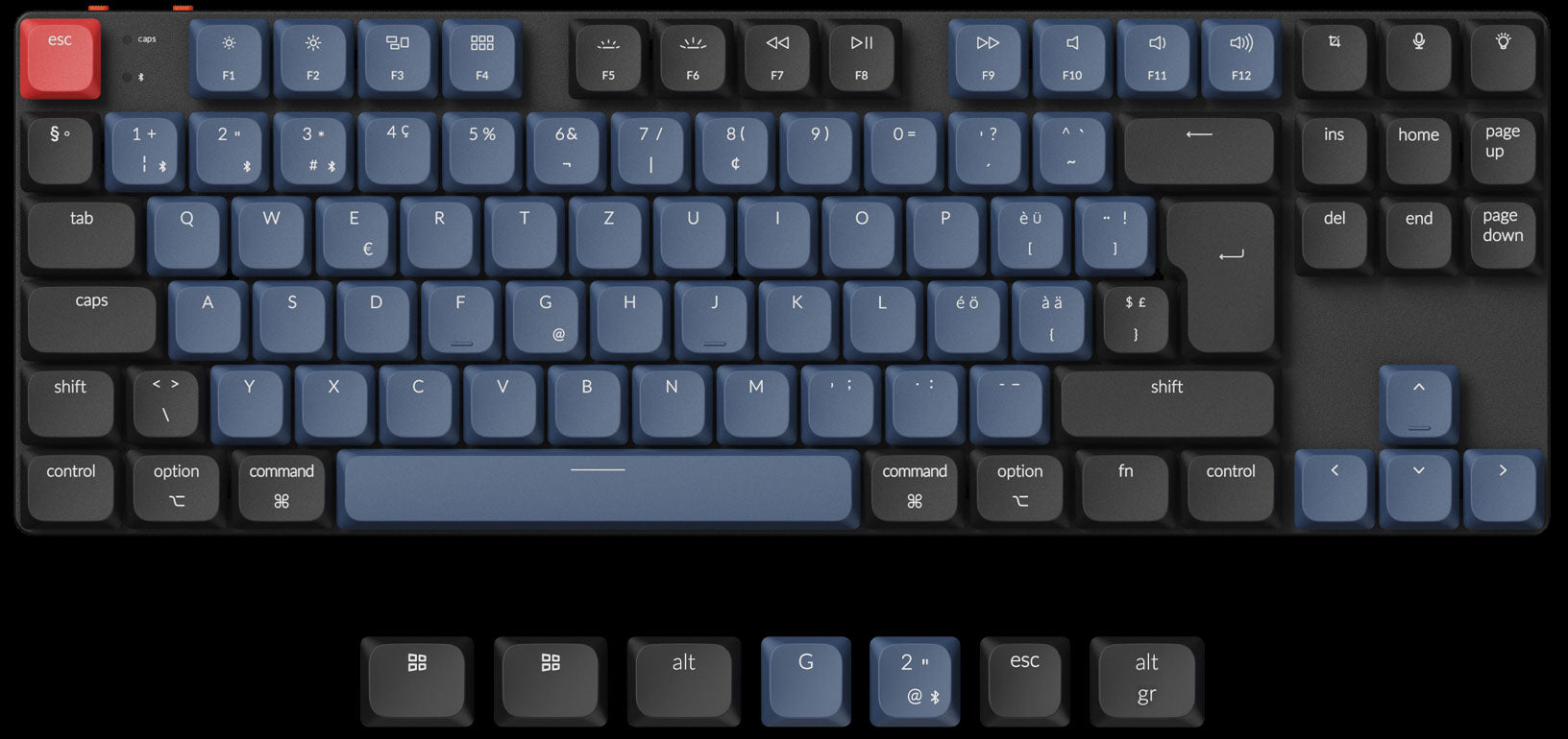 Keychron K1 Pro QMK/VIA Low-Profile Ultra-Slim Wireless Mechanical Keyboard ISO Layout