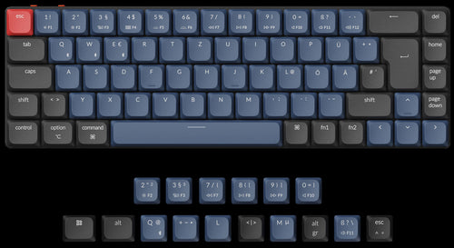 Keychron K7 Pro QMK/VIA Wireless Mechanical Keyboard For Mac And Windows German DE ISO Layout