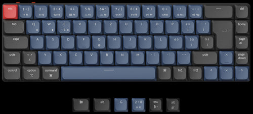 Keychron K7 Pro QMK/VIA Wireless Mechanical Keyboard For Mac And Windows swiss ISO Layout