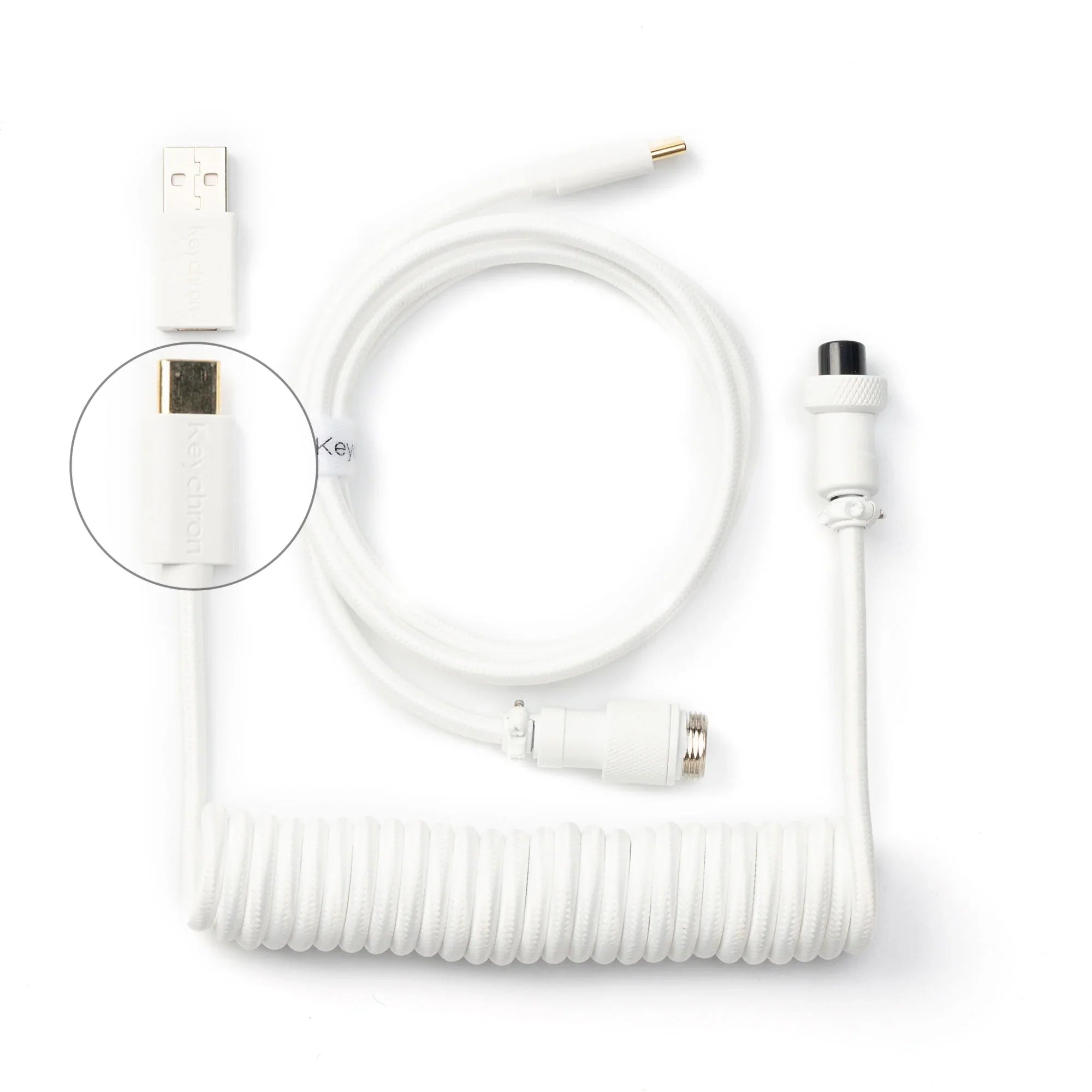 Keychron custom coiled aviator USB type-C cable