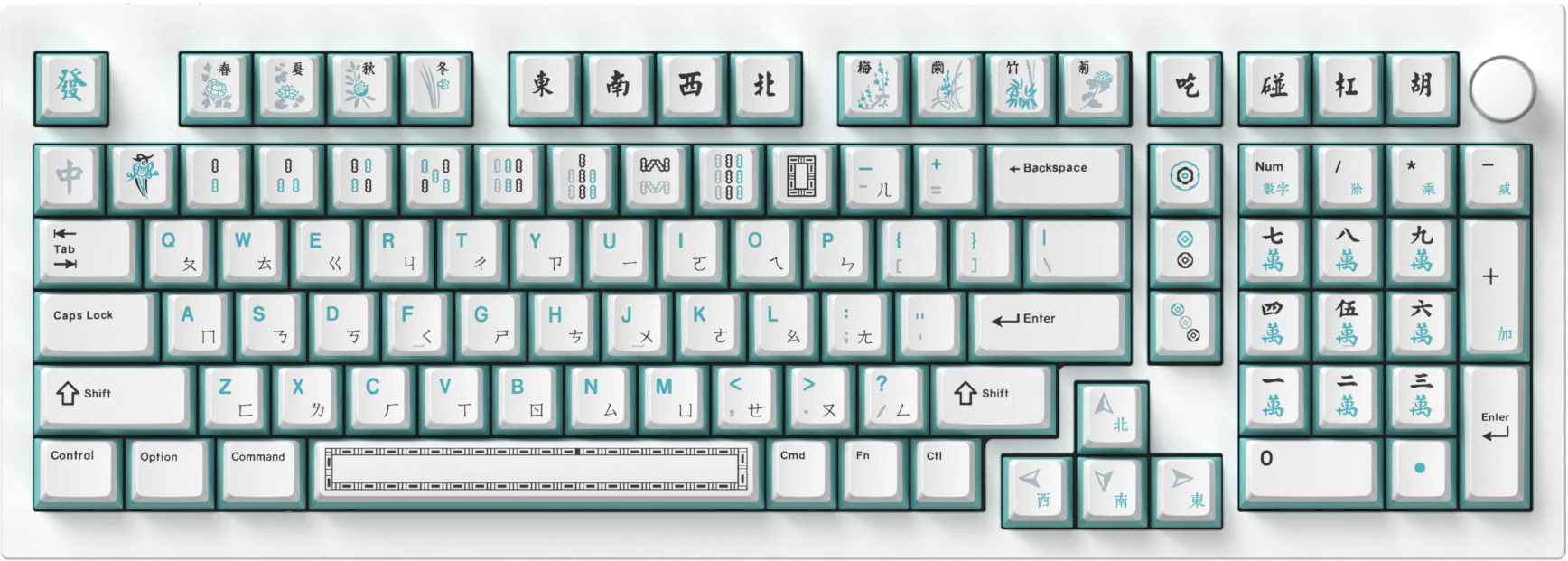 OEM Dye-Sub PBT Full Set Keycap Set - Mahjong