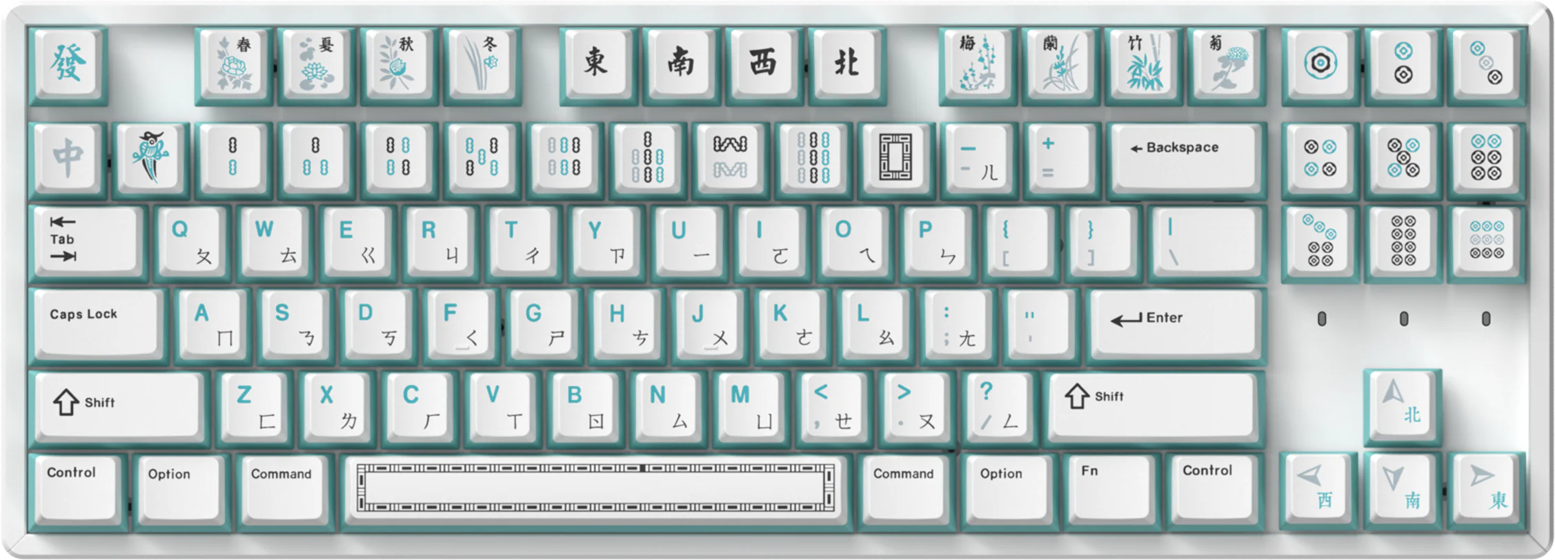 OEM Dye-Sub PBT Full Set Keycap Set - Mahjong