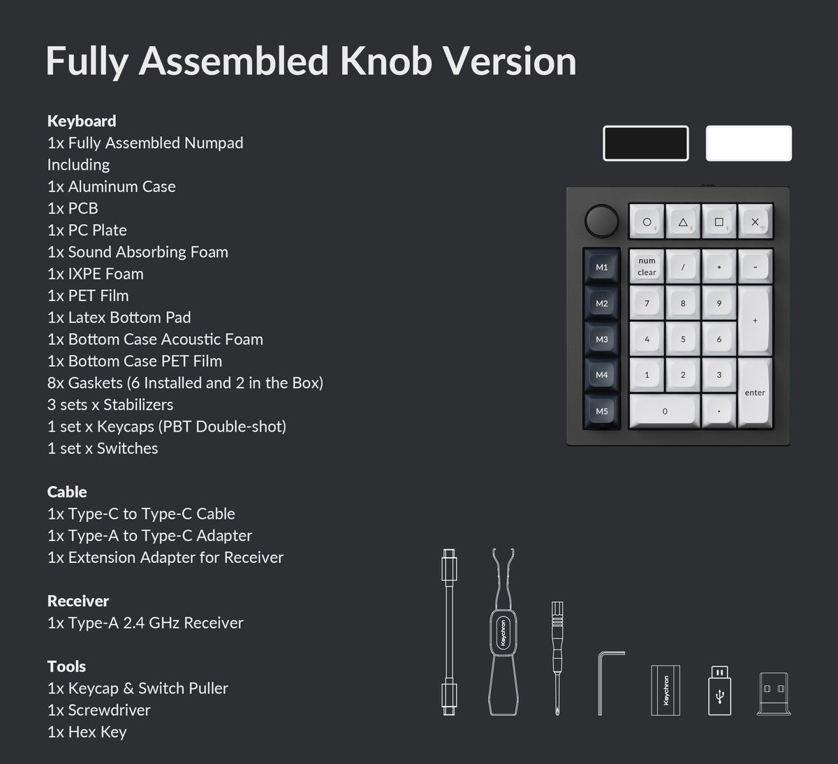 Package list of Keychron Q0 Max QMK Custom Numpad
