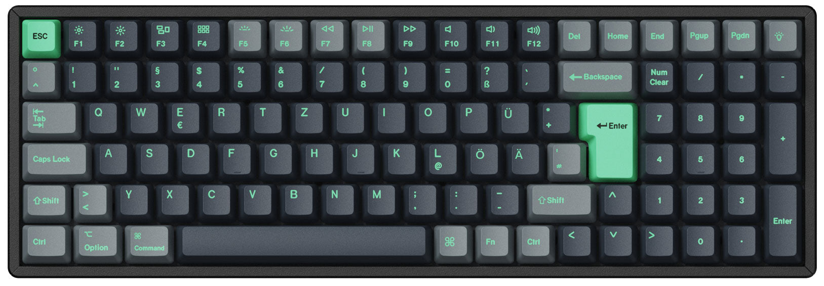 ISO OEM Dye-Sub PBT Full Set Keycap Set - Hacker Mint