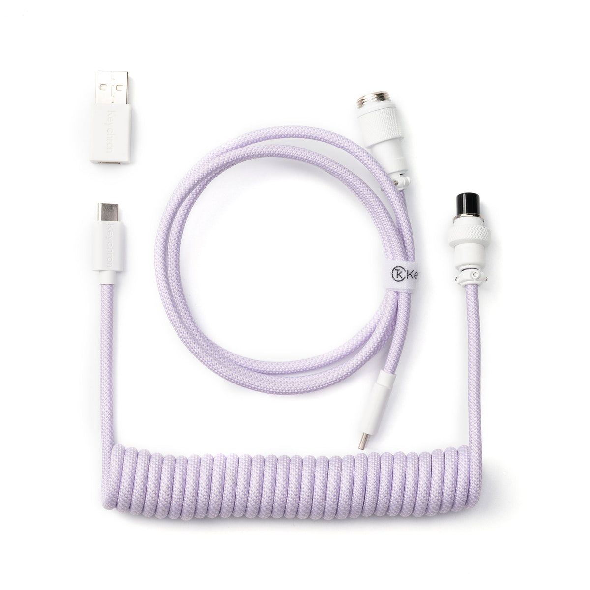 Keychron custom coiled aviator USB type-C cable