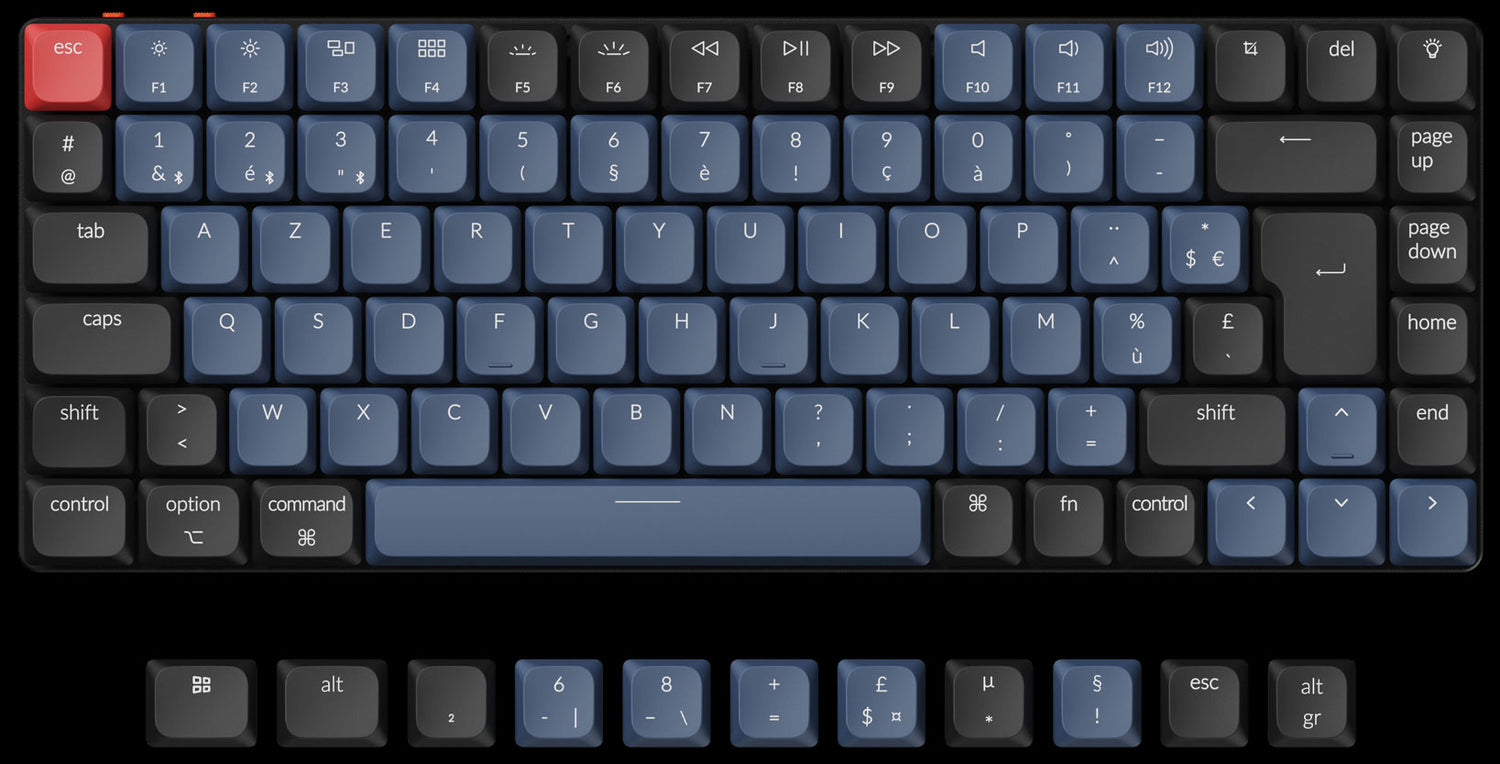 🇫🇷 French-ISO Layout (ABS) of Keychron K3 Pro QMK/VIA ultra-slim custom mechanical keyboard low-profile ISO UK layout