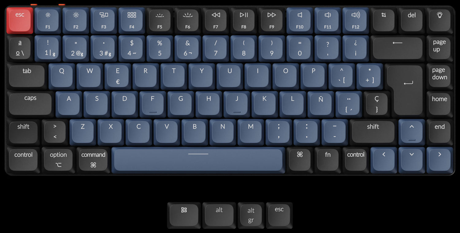 🇪🇸 Spanish-ISO Layout (ABS) of Keychron K3 Pro QMK/VIA ultra-slim custom mechanical keyboard low-profile ISO UK layout