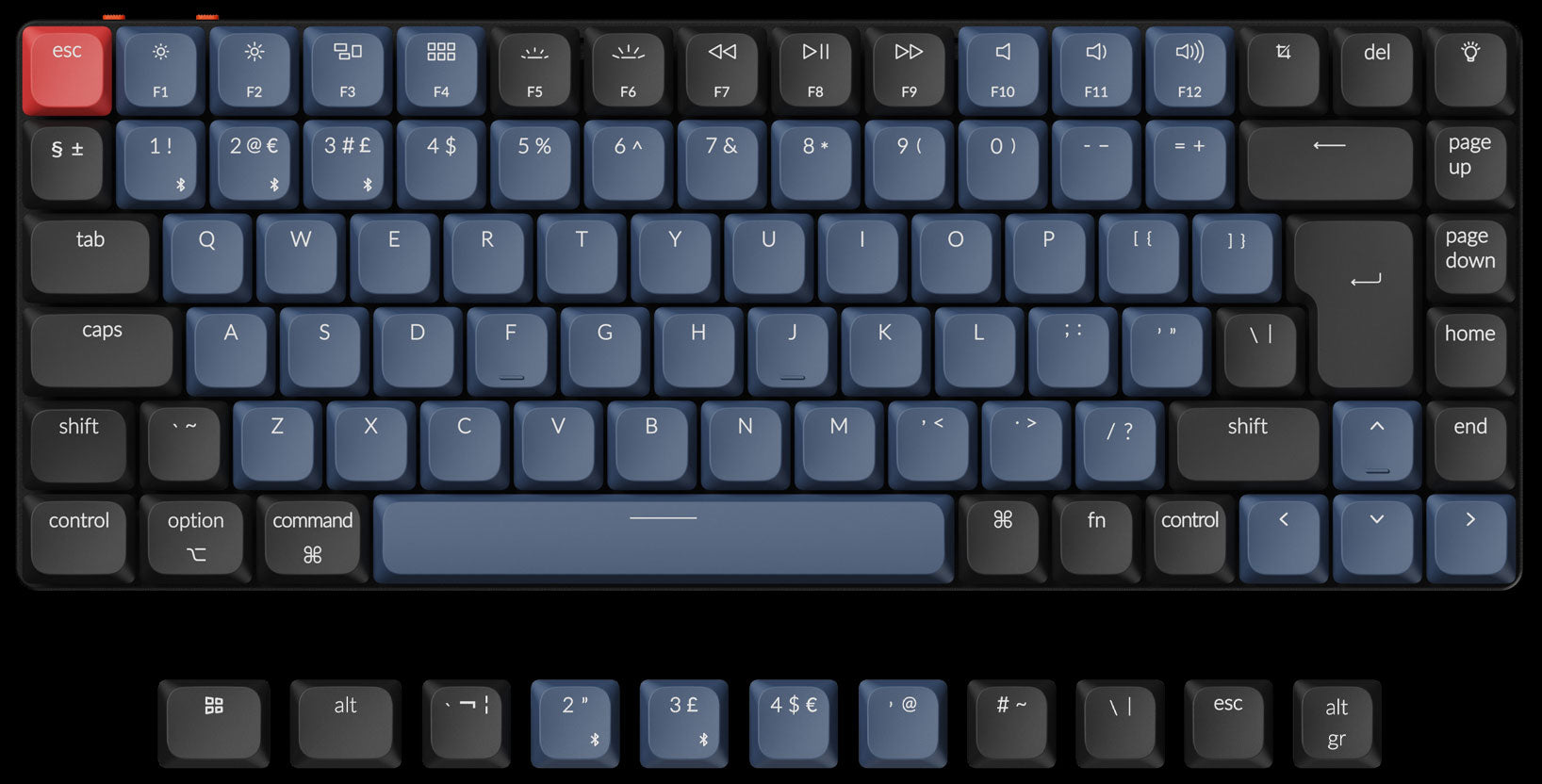 🇬🇧 UK-ISO Layout (ABS) of Keychron K3 Pro QMK/VIA ultra-slim custom mechanical keyboard low-profile ISO UK layout