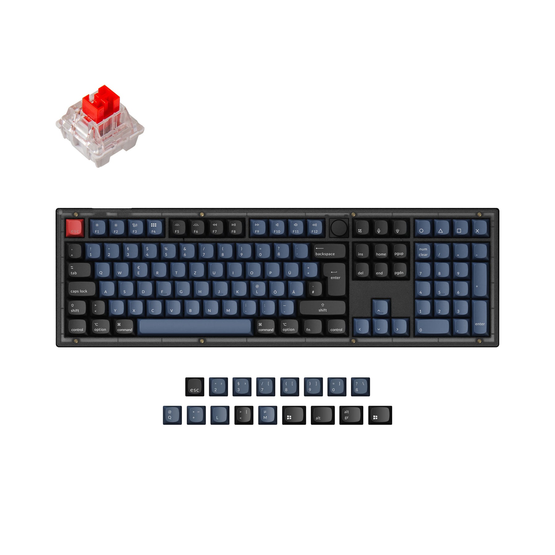 AULA professional Spanish backlit mechanical keyboard keycaps Compatible  With MX Switches To Replace DIY Universal Scene Keycaps