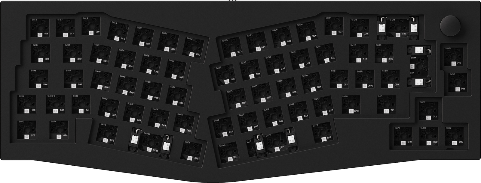 Barebone US layout of Keychron Q8 65% Alice Layout Custom Mechanical Keyboard