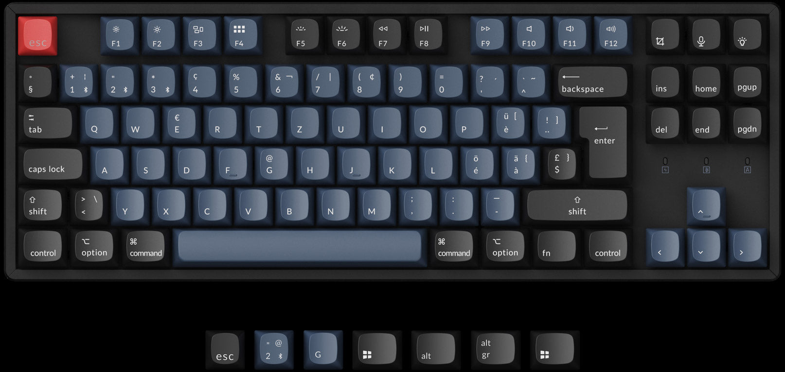 Keychron K8 Pro QMK/VIA Wireless Mechanical Keyboard For Mac And Windows-Swiss ISO Layout