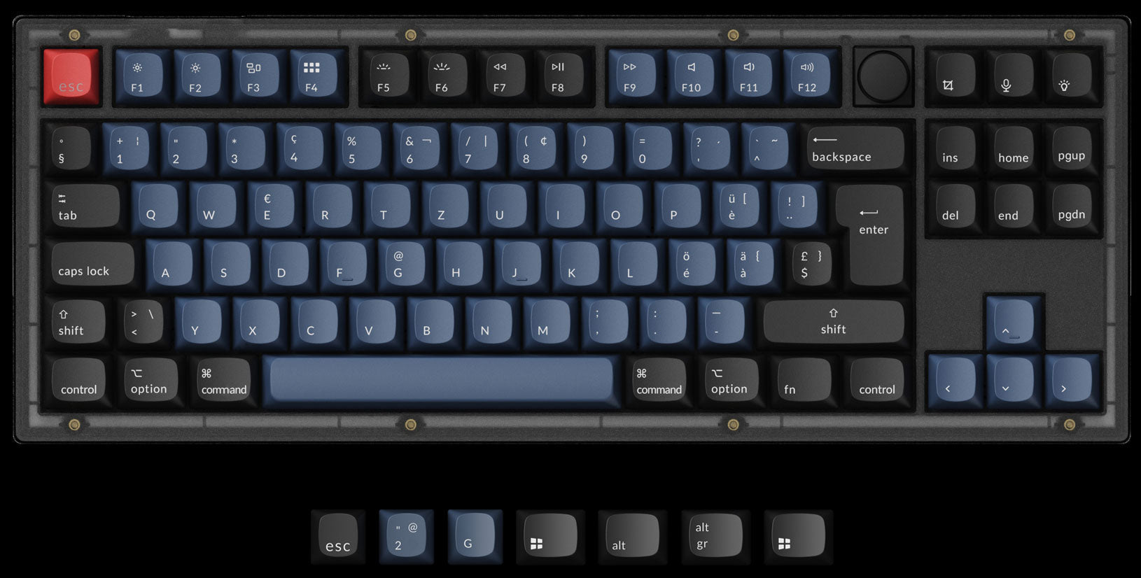 Keychron V3 QMK VIA custom mechanical keyboard ISO layout