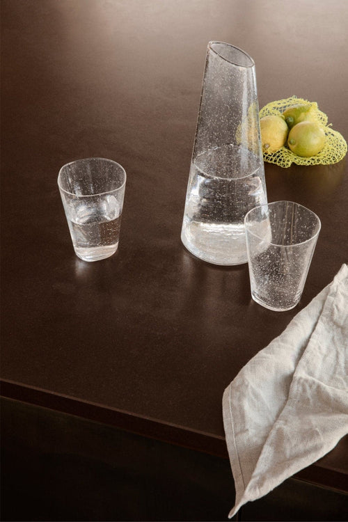 Strandgade Carafe  Asymmetrical glass carafe by Mentze Ottenstein