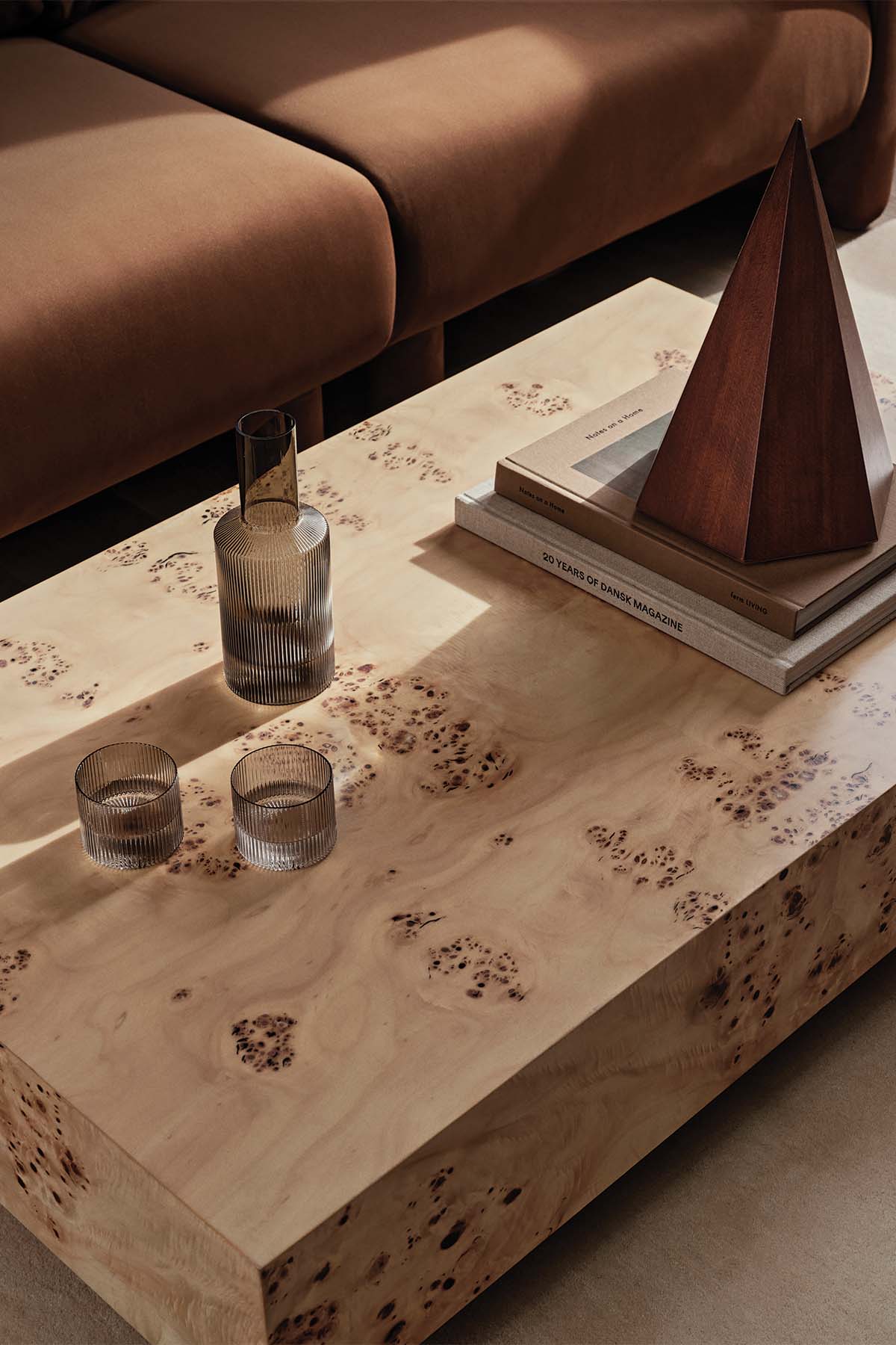 Ferm Living Burl Coffee Table, in-situ. Image provided by Ferm Living