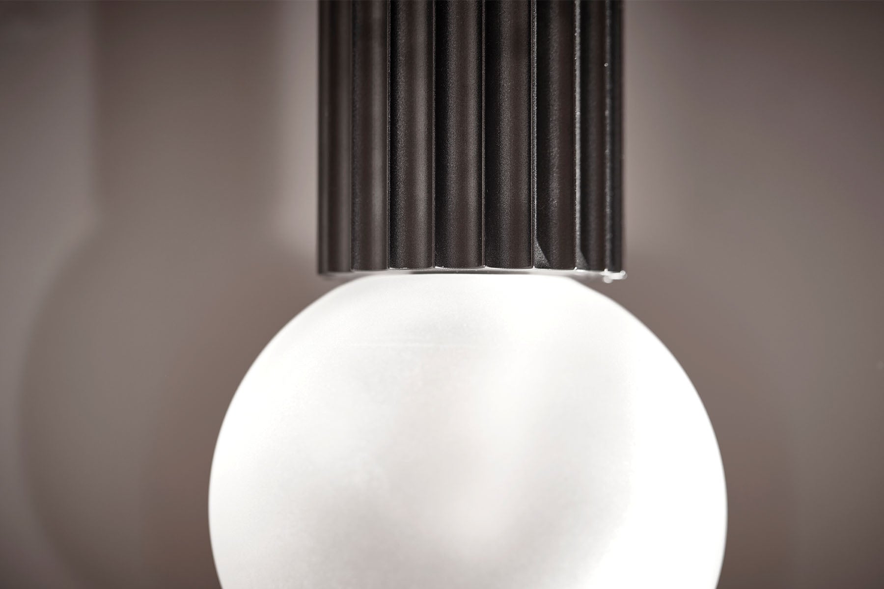 Marz Designs Attalos Ceiling Light in Brushed Black, detail.