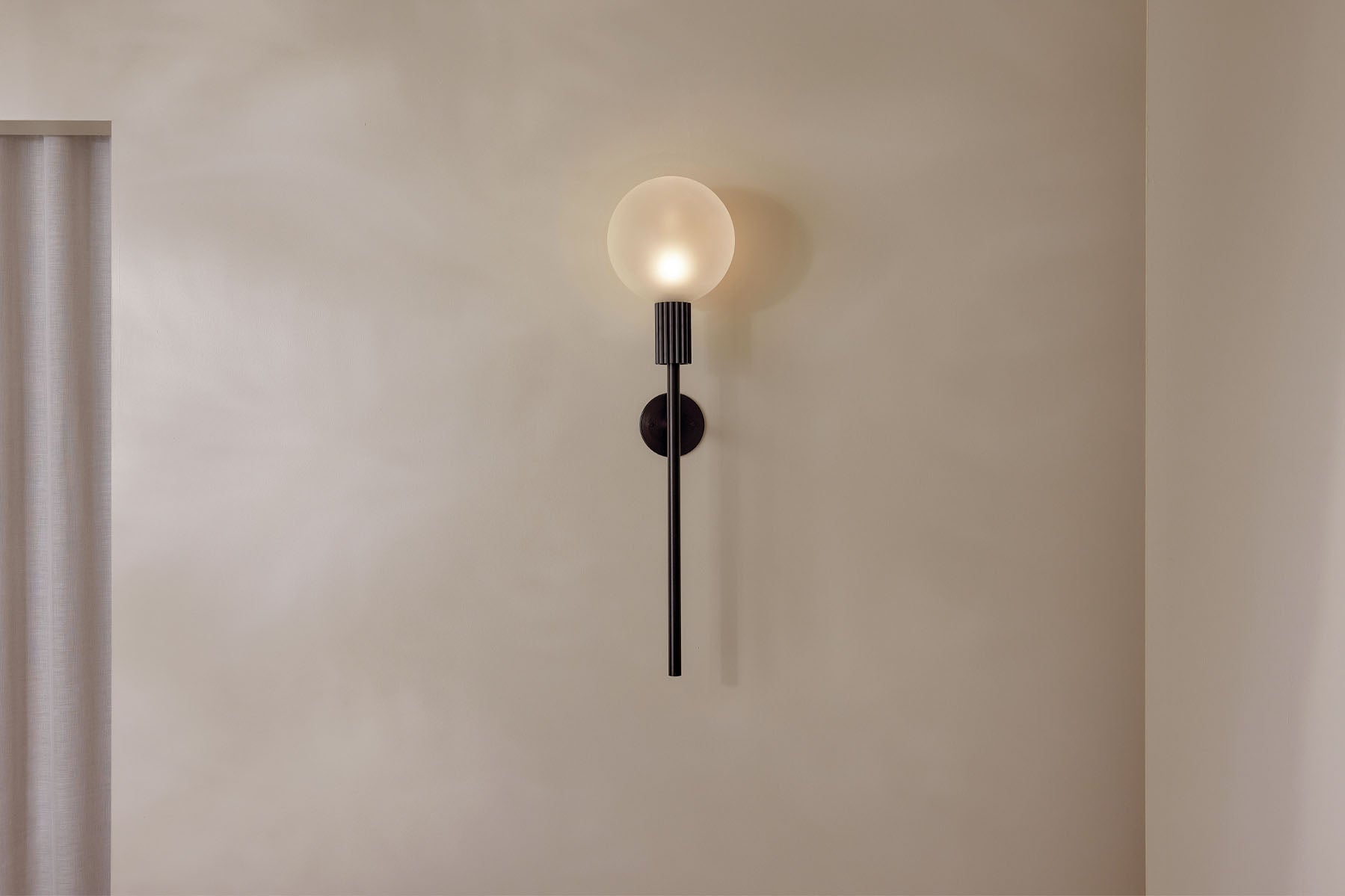 Marz Designs Attalos Wall Light, 200 in Brushed Black