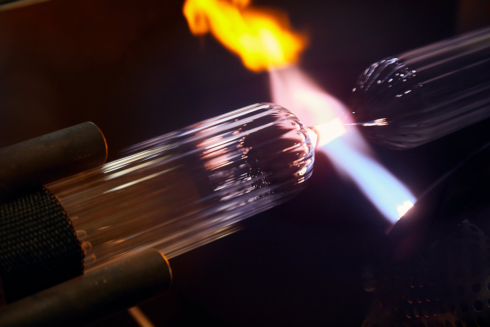 Process in the Formation Glass workshop. Photographed by Aaron Chapman.