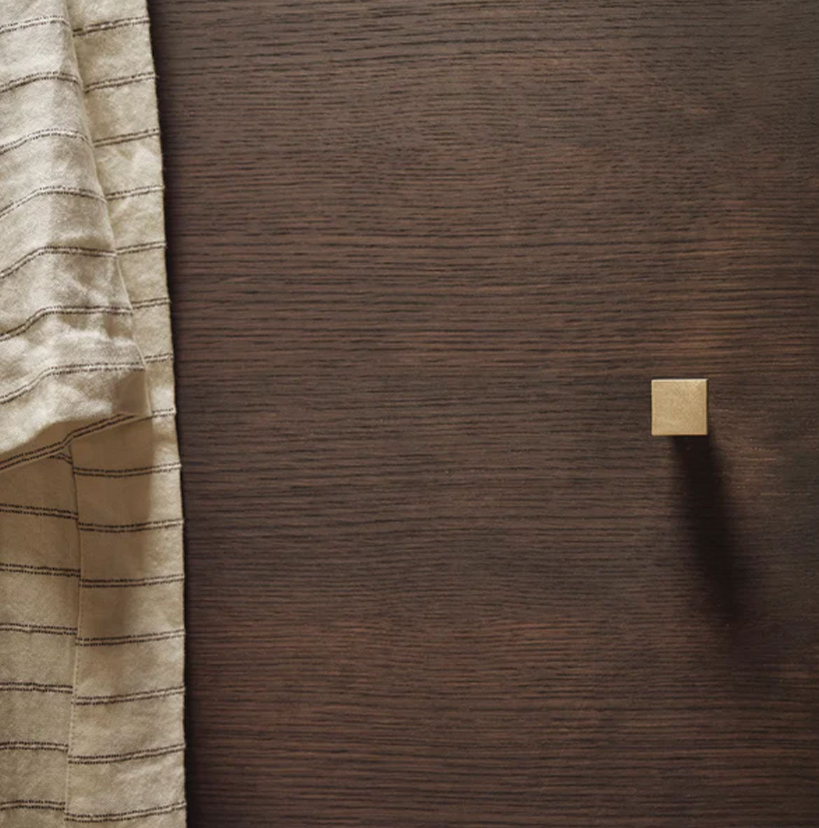 Ferm Living Square Hook - Cast Brass in-situ