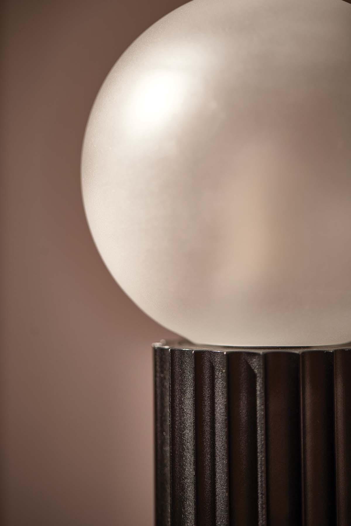 Attalos Table Lamp, in Brushed Black. Image by Lawrence Furzey.