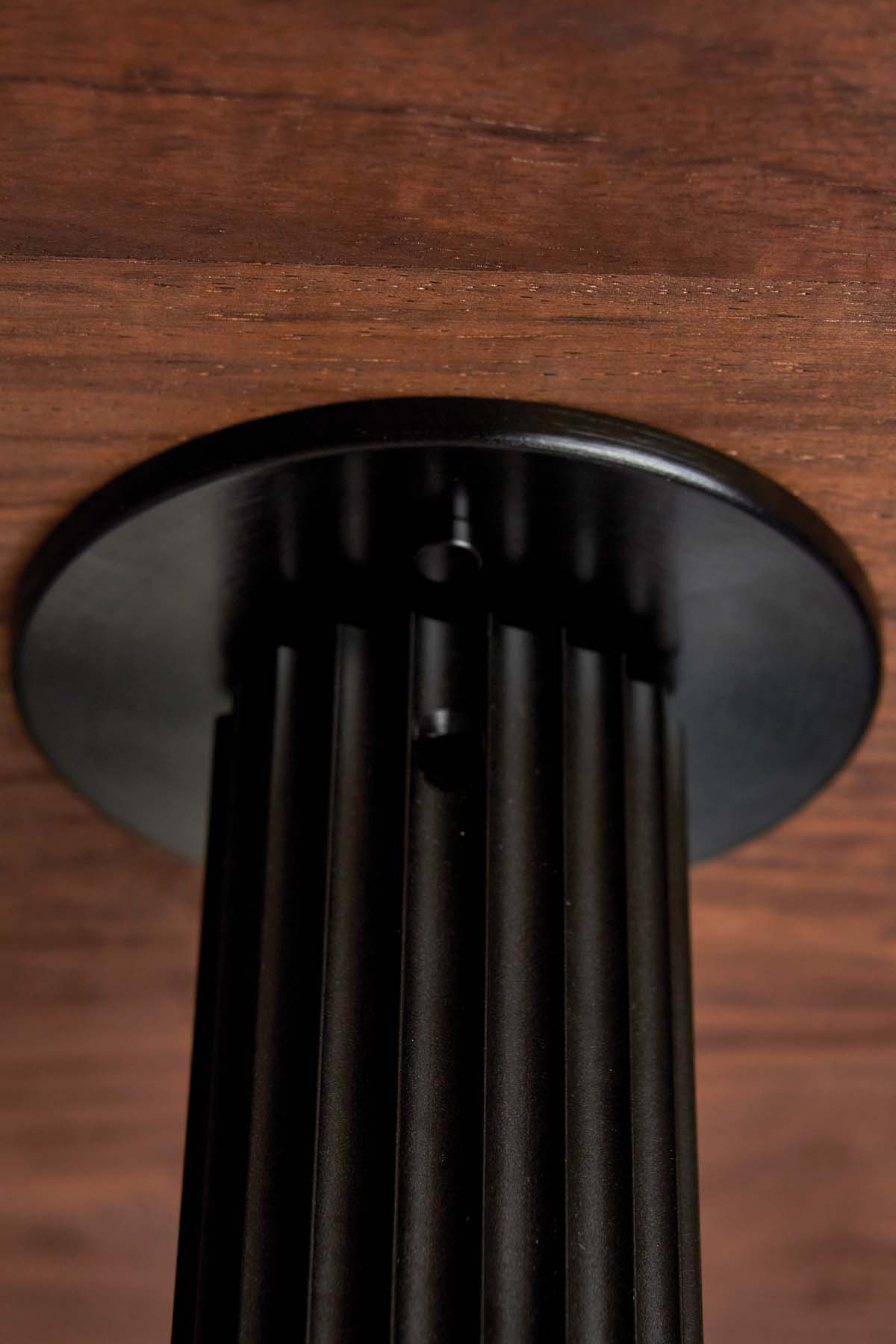 Attalos Ceiling Light in Brushed Black. Image by Lawrence Furzey. 