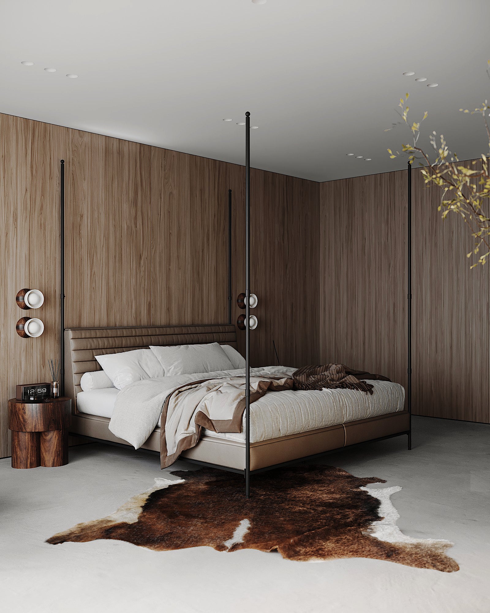 'Summer house bedroom' designed by Oksana Panko Architect.