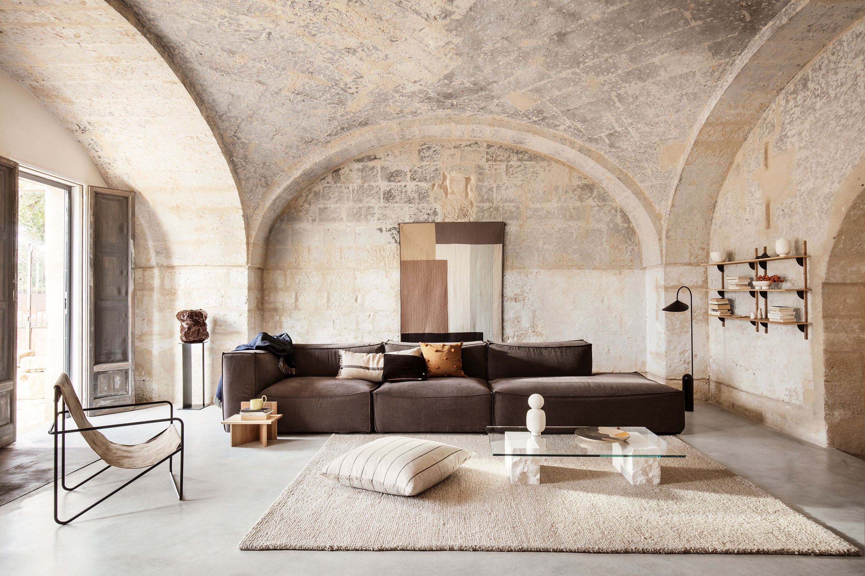 Catena Module Sofa, Hot Madison Brown. Image by Ferm Living.