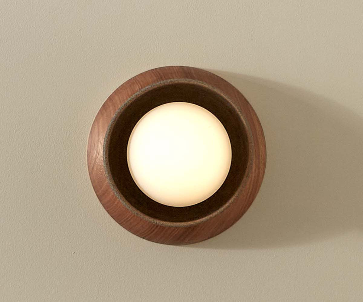Marz Designs Terra 00 Surface Sconce Clay and Walnut