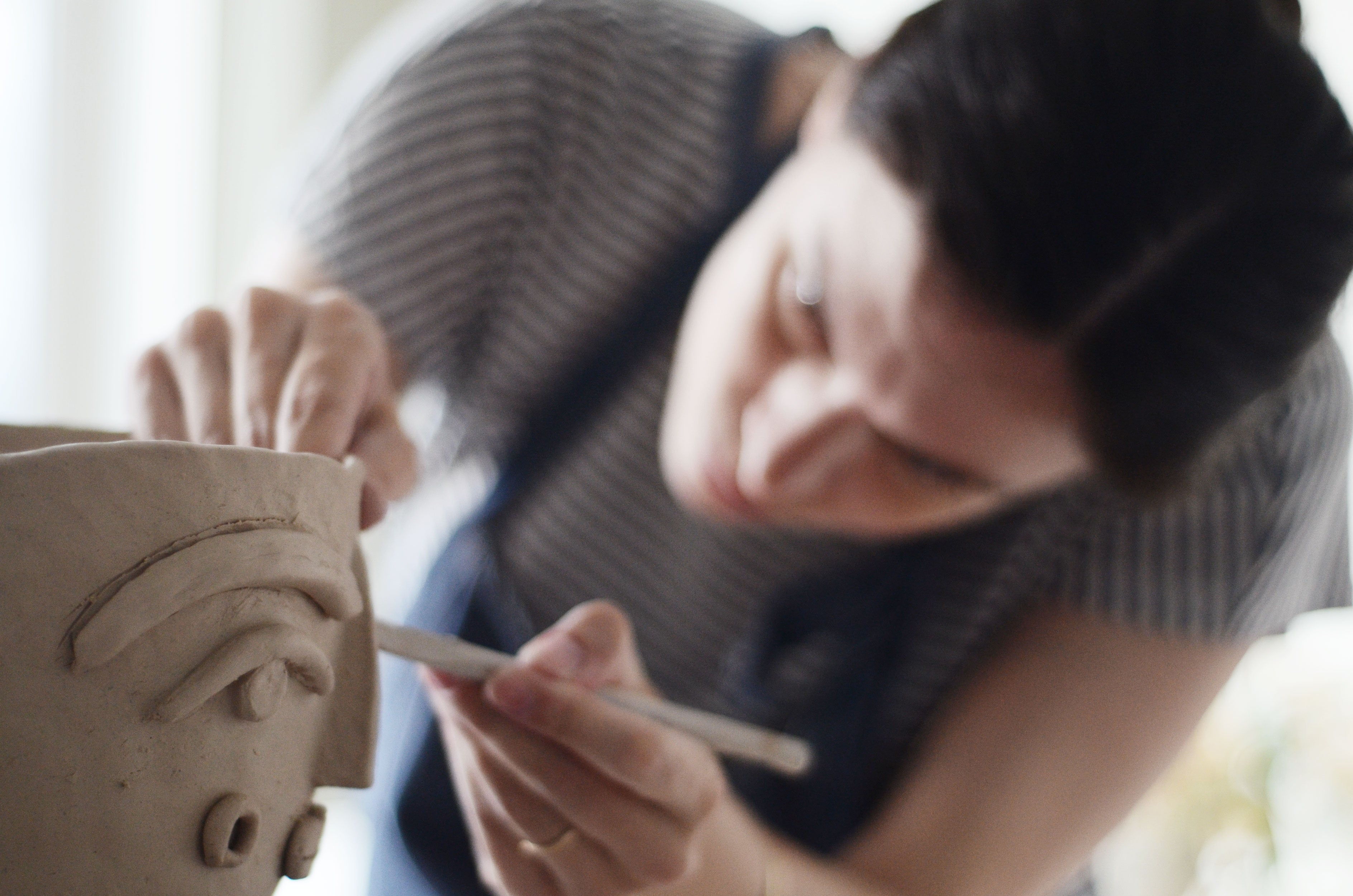 Miri Orenstein in her studio