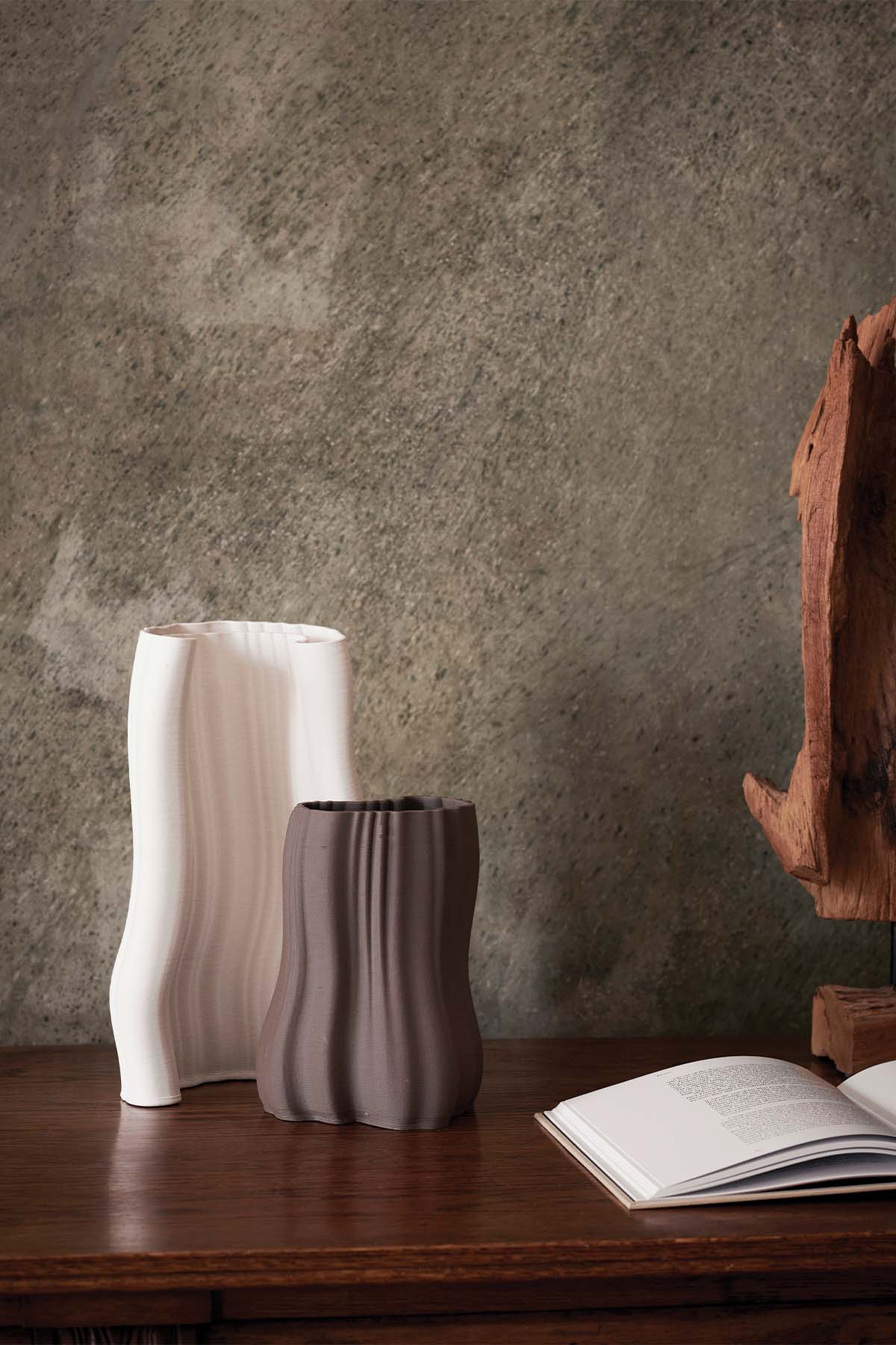 Moire Vase, Large in-situ. Image provided by Ferm Living. 