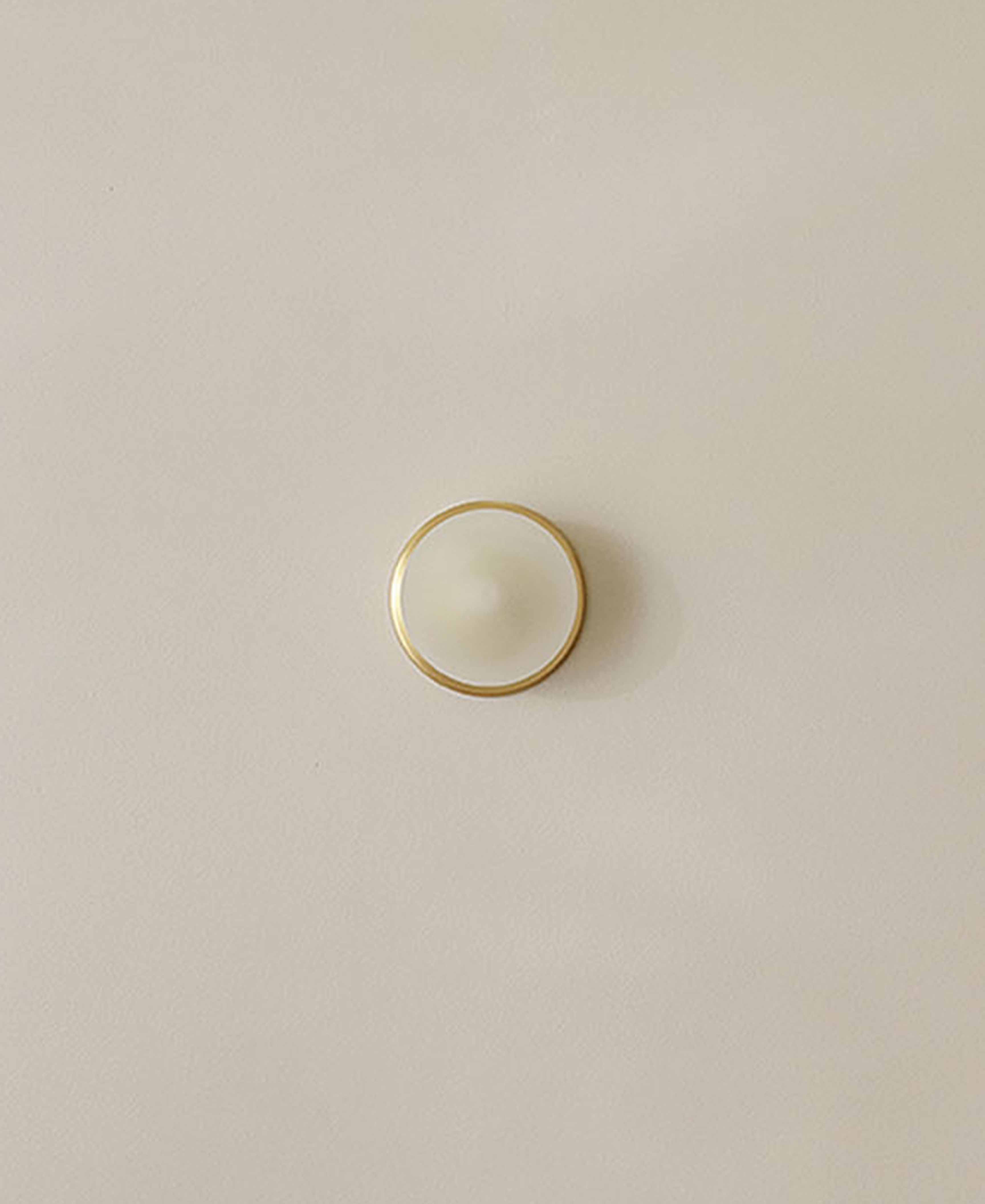 Marz Designs Orb Surface Sconce, Small in Brass and Clear Frosted