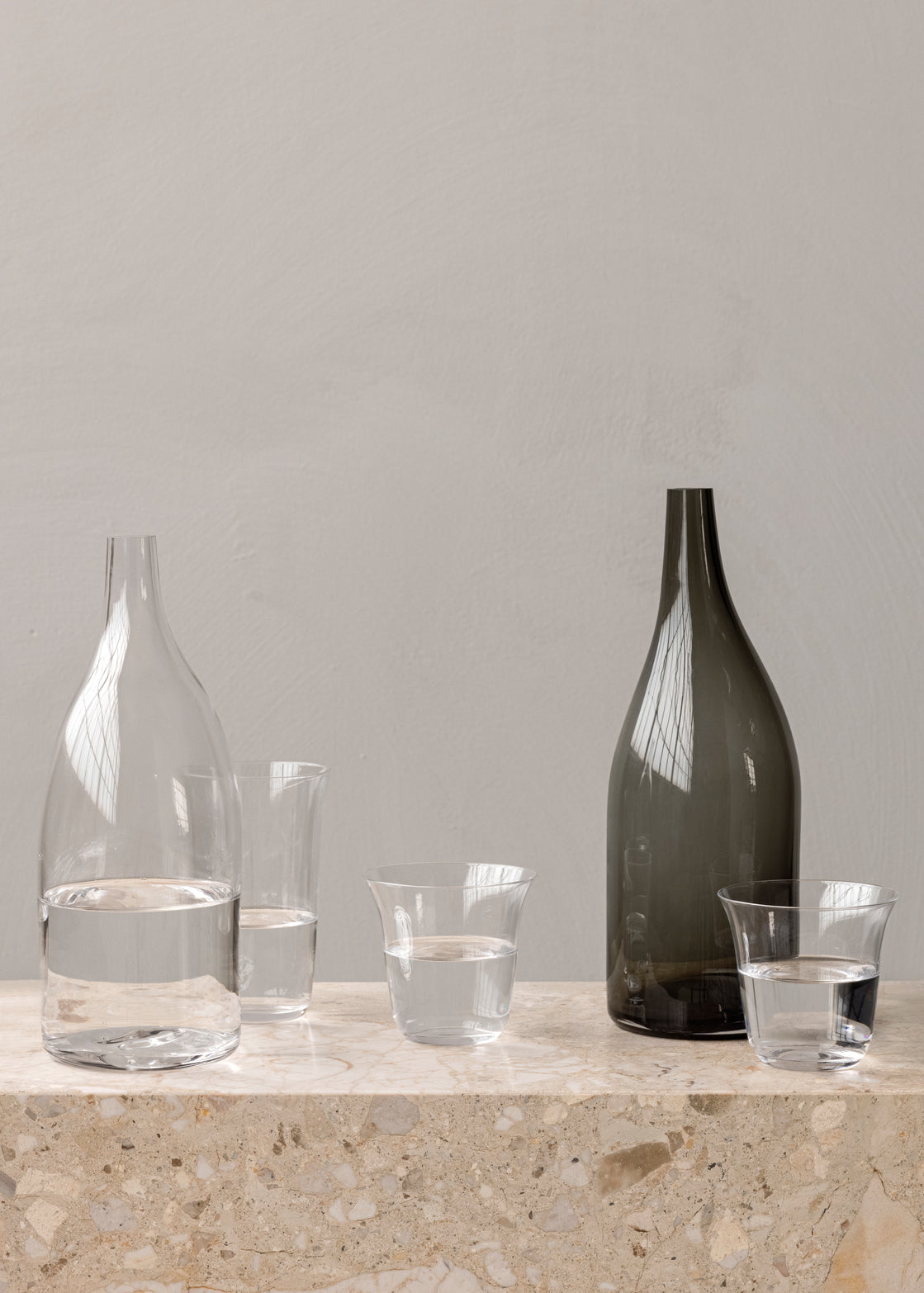 Strandgade Carafe Smoke & Clear Glass