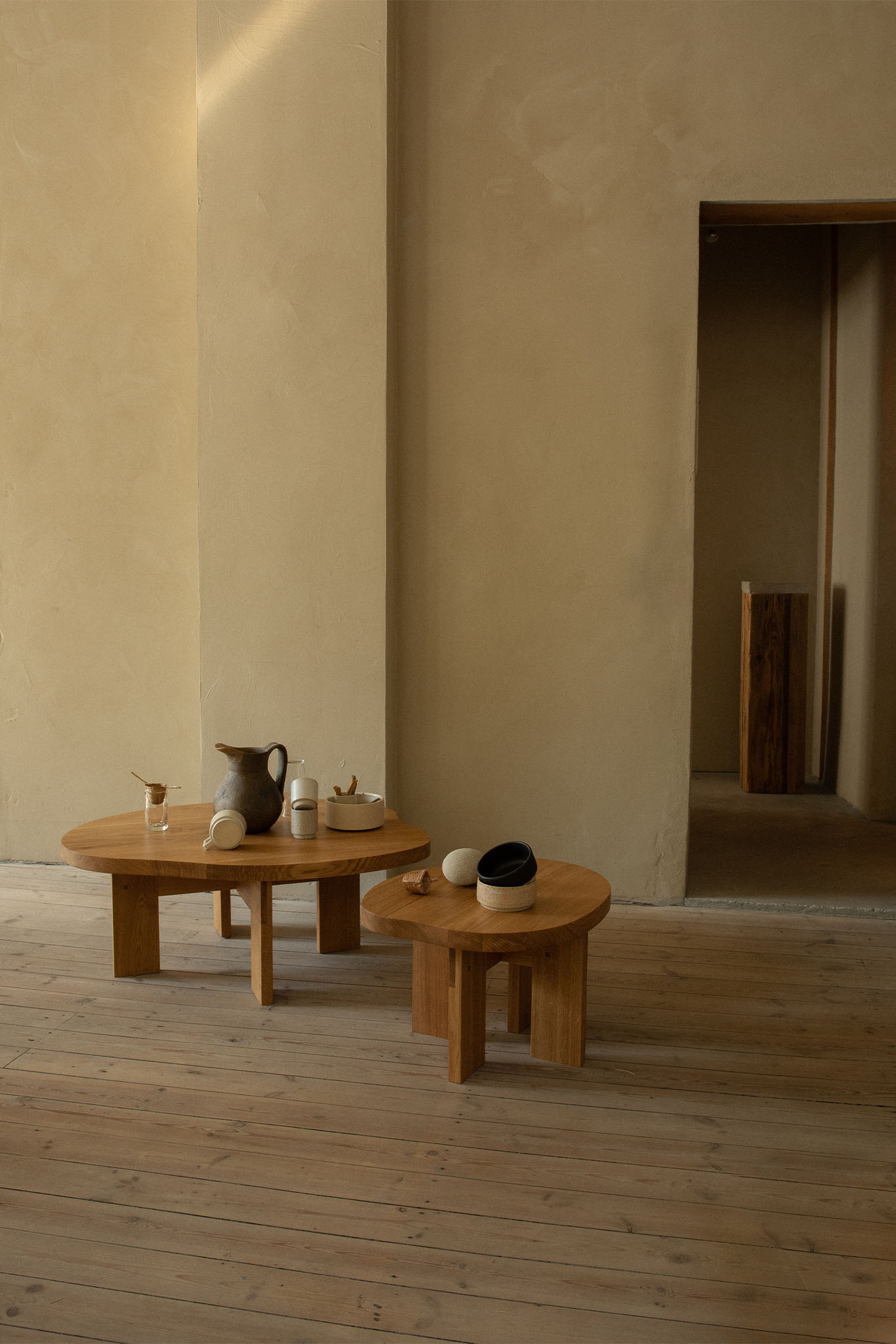 Farmhouse Coffee Table and Side Table in-situ. Image provided by FRAMA