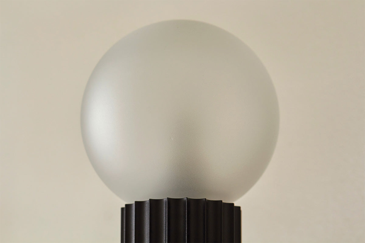 Attalos Wall Light in Brushed Black, detail. Image by Lawrence Furzey