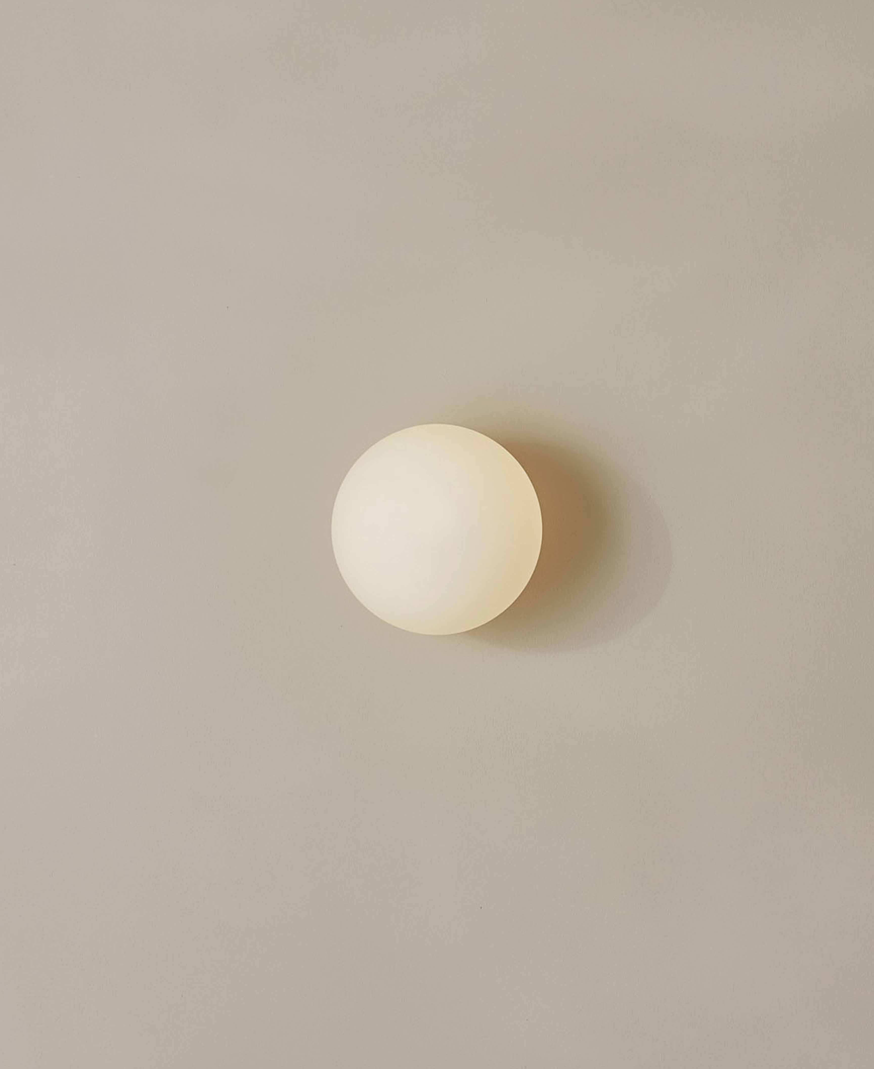 Marz Designs Orb Surface Sconce, Large in White Frosted.