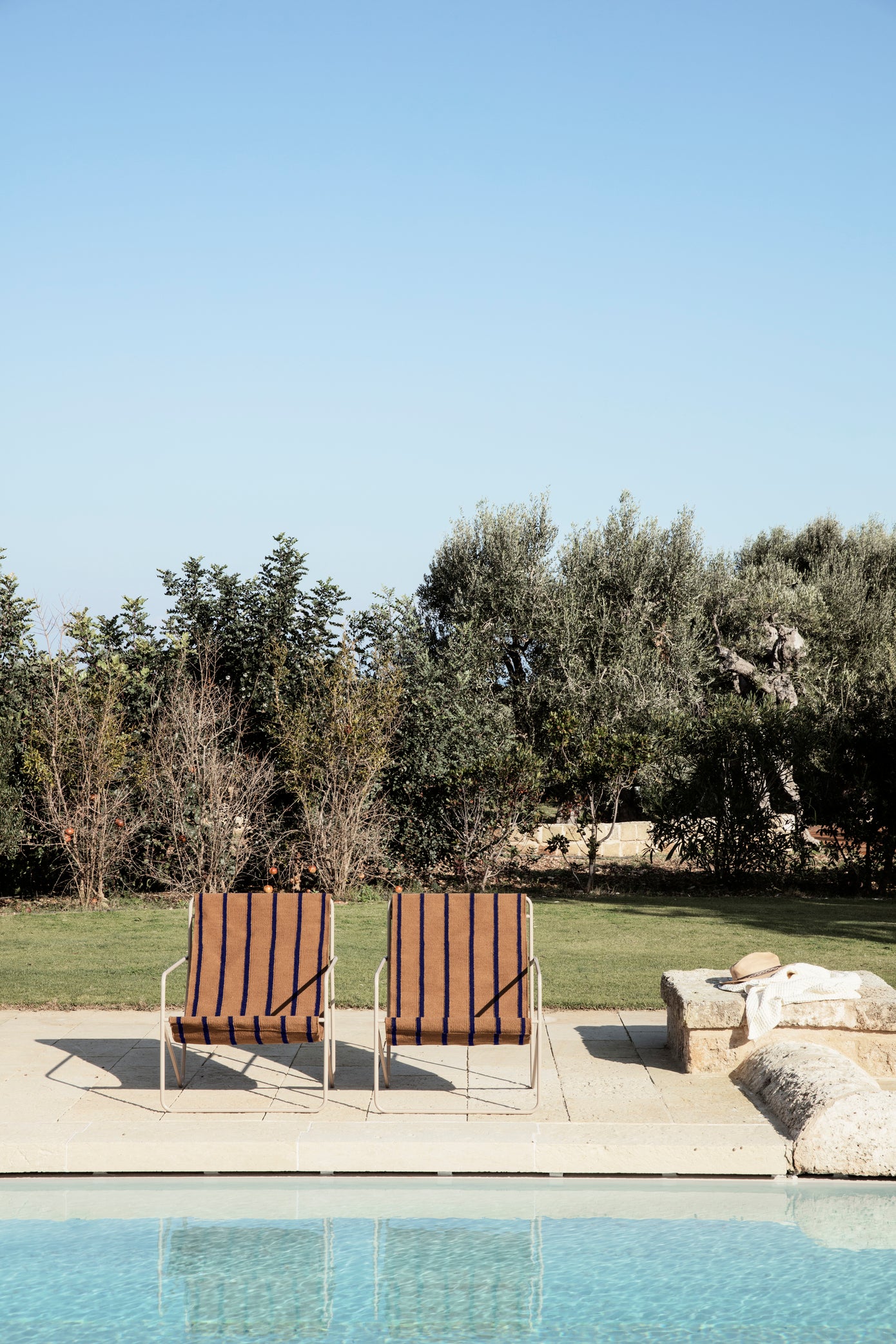 Desert Lounge Chair, Black Stripe. Image by Ferm Living