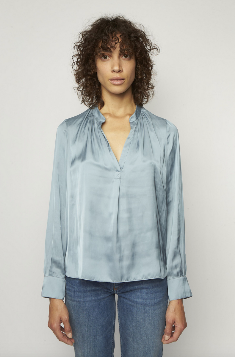 Zadig & Voltaire Tink Satin Blouse in Tonnerre at Perch